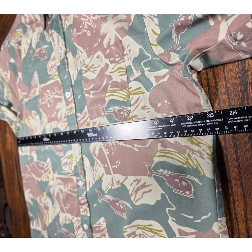 Savage Tacticians Brushstroke Camo Helicopter Shirt Mens Large Short Sleeve - Picture 4 of 5